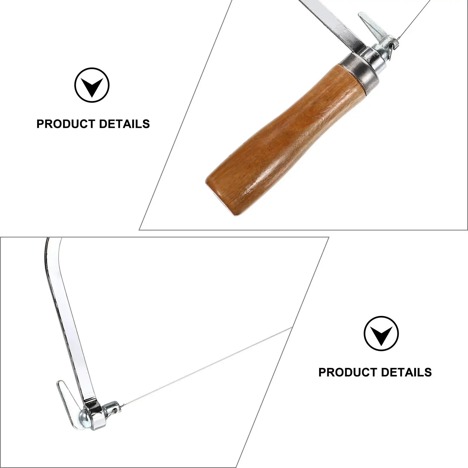 

3PCS Stainless Steel Wood Handle Soap Cutting Tool Durable Portable Slicer DIY Handmade Loaf Soap Craft Sewing Supplies