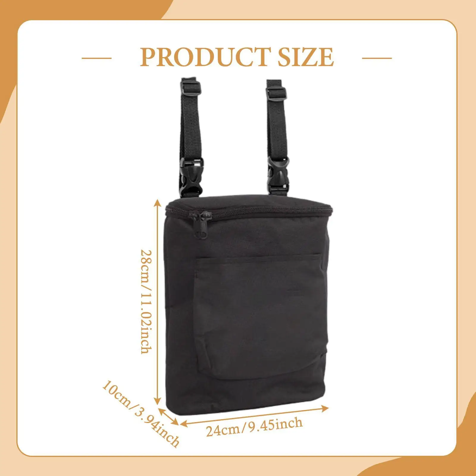 Borsa da manubrio per bici elettrica che trasporta bici multiuso da esterno Borsa portaoggetti anteriore per tricicli del telefono Bottiglie d'acqua da guida