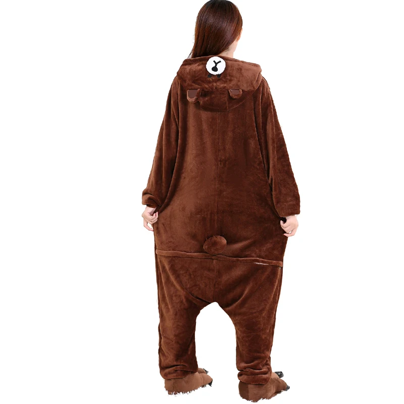 Full Body Cosplay Costume Bear Onesie Pajamas Plus Size Overall Women Kigurumi One-Piece Anime Character Men Pijama For Adults