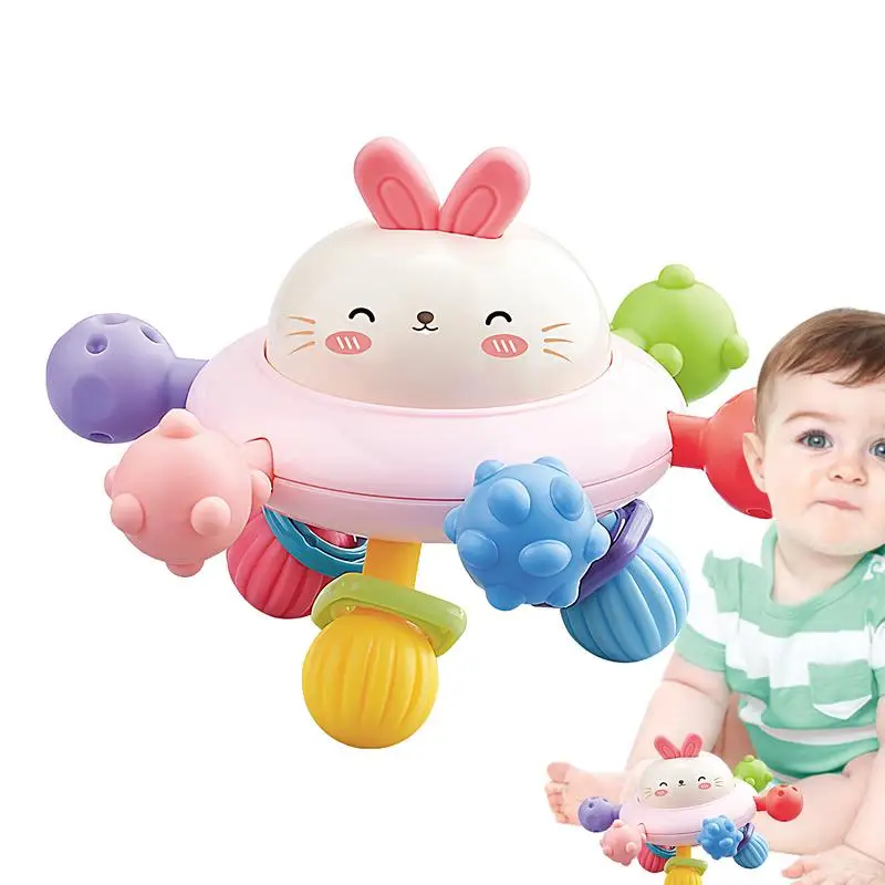 

Sensory Development Ball Bunny Kids Teething Toy Soft Silicone Teether Developmental Oral Motor Chew Toy Soothing Kids Teething