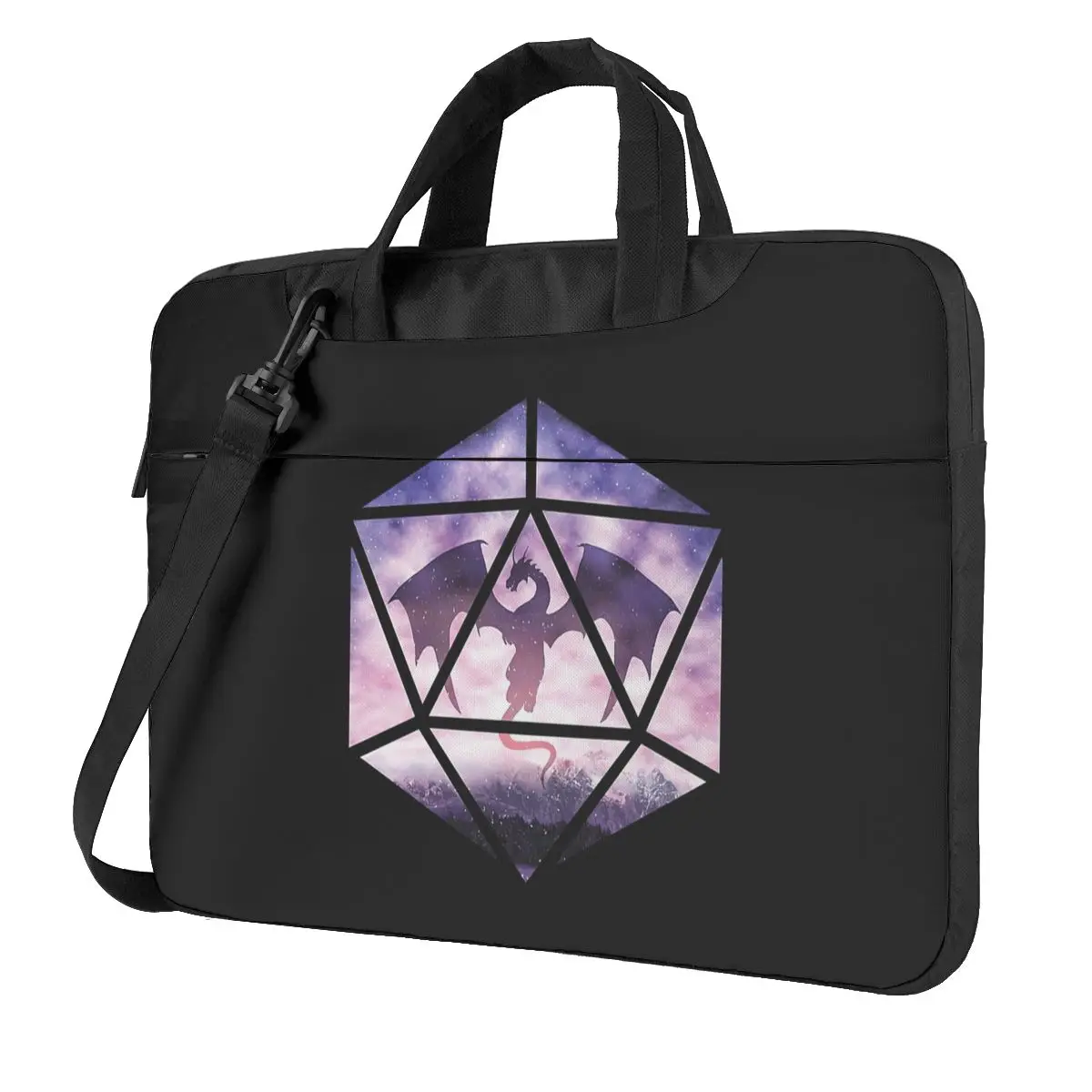 

Purple Sky Dragon D20 Laptop Bag Case Protective Vintage Computer Bag Bicycle Crossbody Laptop Pouch