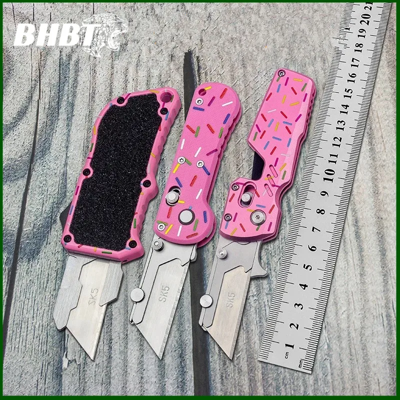

BHBT Donut Art Knife, складной нож для обоев из алюминиевого сплава G10, нож для зачистки проводов, портативный нож для разборки и доставки
