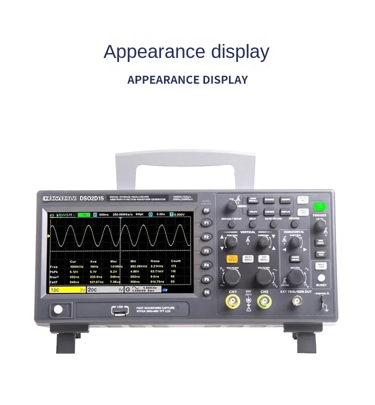 Digital Oscilloscope Precision Dso2c10 Dso2d15 Dual-Channel Digital Storage Oscilloscope 100M