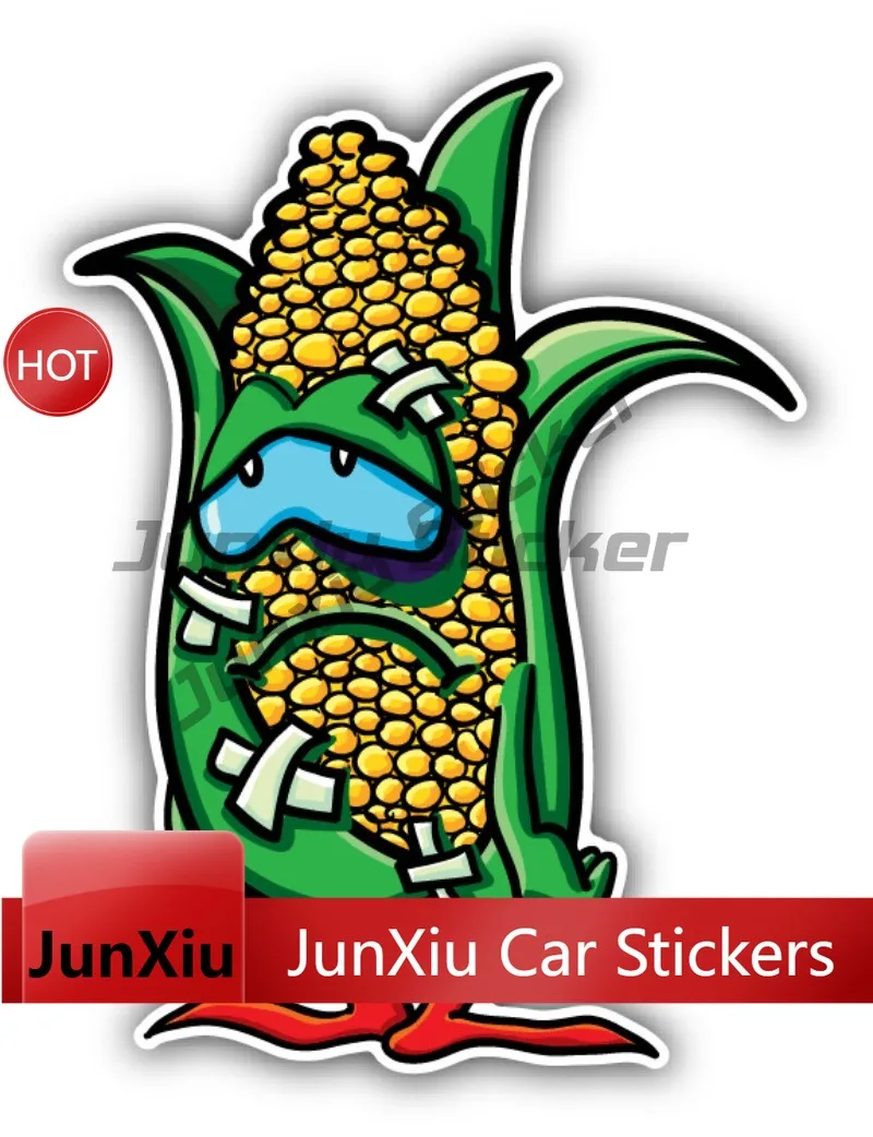 Cartoon Corn Funny Design Used for Car Motorcycle Bumper Notebook Various Sizes of Stickers Waterproof Stickers