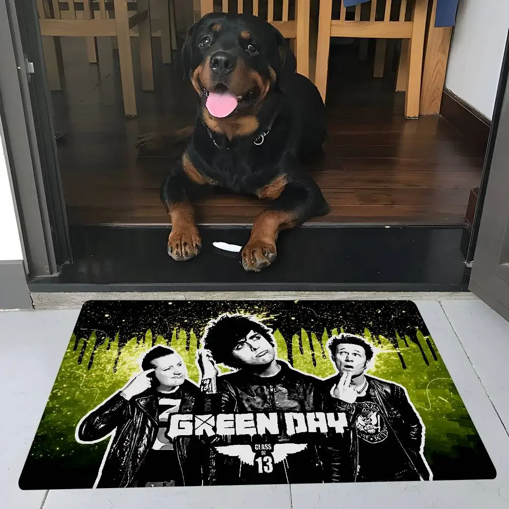 G-Green Day Floor Mat INS Style Soft Bedroom Floor House Laundry Room Mat Anti-skid Household Carpets