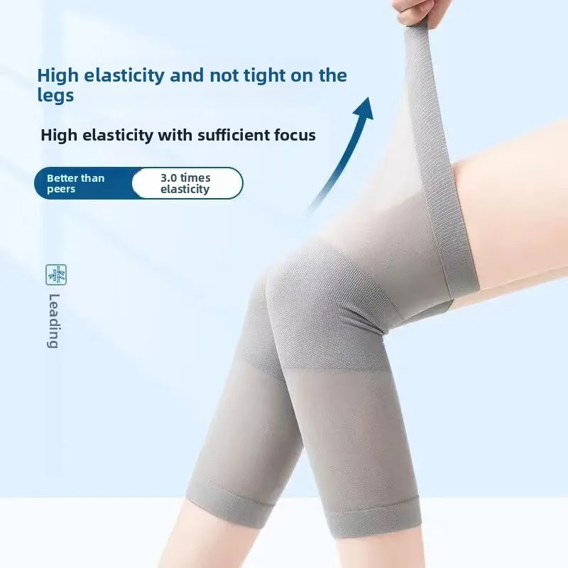 Protector de rodilla de verano fino para mujer, Protector de rodilla con calor para las articulaciones, habitación con aire acondicionado, Invisible, sin dejar rastro, Protector de piernas