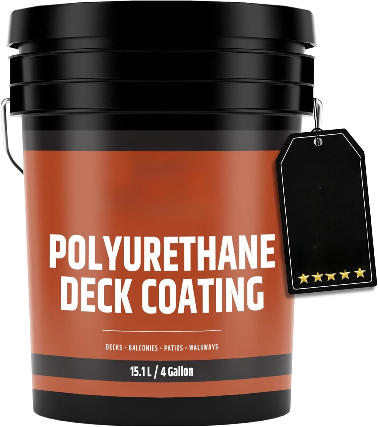 Textured Polyurethane Deck Coating - Solar Protection Deck Sealant, Non-Toxic Multi-Surface Waterproofing Membrane