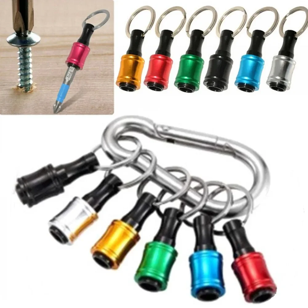 Adapter 6x Screwdriver Bit Holder 1/4 Hex Shank Aluminum Alloy Extension Bar For Double & Single Head High Quality