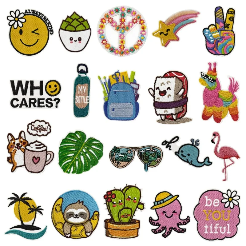 

Cartoon plant water cup cactus Sew Applique Iron On Patches For Clothing women Embroidered Patches On Clothes Ironing Sticker