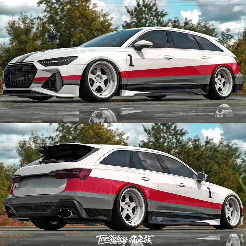 

Виниловая наклейка для автомобиля ДЛЯ Audi RS6, украшение кузова, на заказ, спортивные наклейки, декор, автопленка, аксессуары