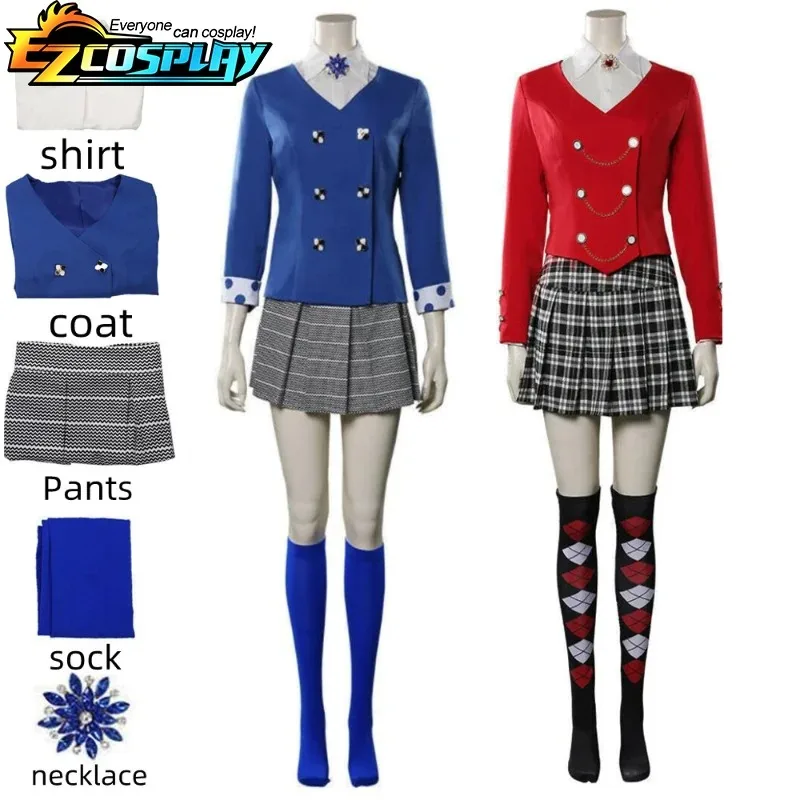 Women's Veronica Sawyer Cosplay Costume Outfits Halloween Heathers the Musical Costume Skirt Suit