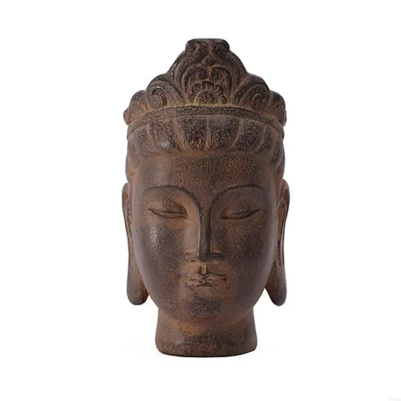   Spiritual Resins Buddhas Head Statue Decors for Meditations Space or Living Room