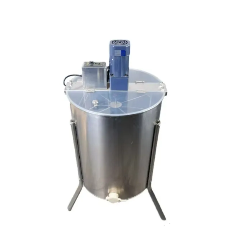 آلة استخراج العسل الكهربائية لتربية النحل 4 إطارات فاصل العسل سبينر محرك الطرد المركزي الأساسية حالة جديدة #6