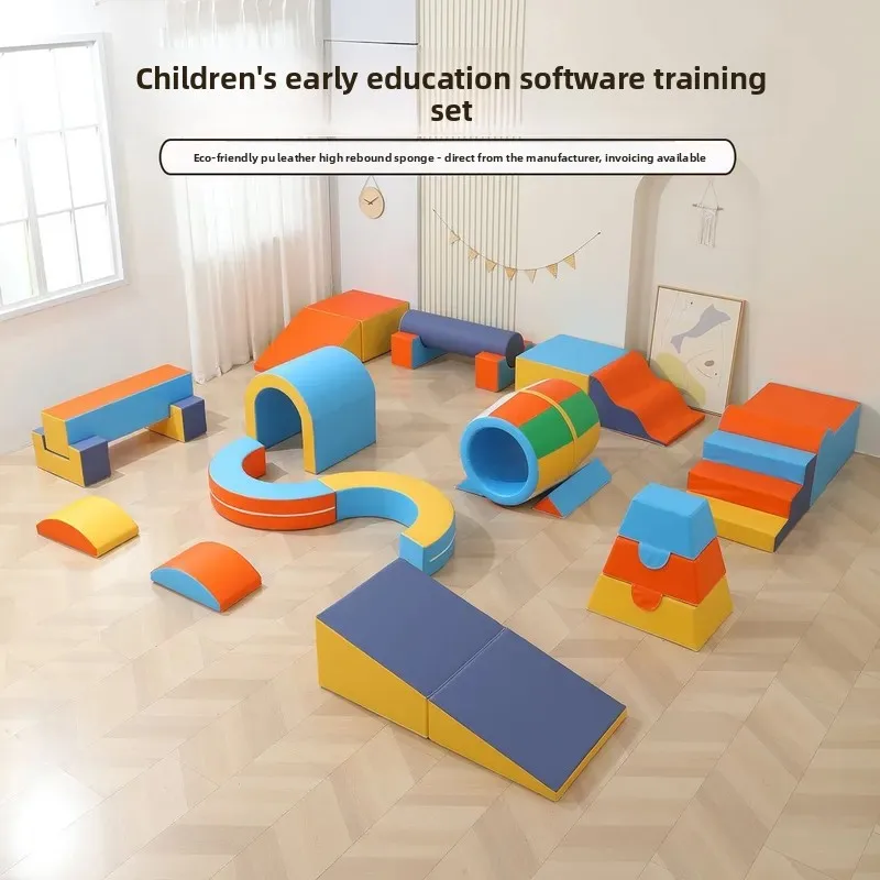 Soft Climbing and Sliding Combination for Sensory Integration Training Equipment Early Childhood Education Center Lobby Baby