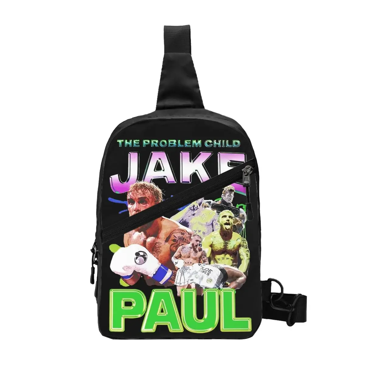 

Jake Paul Vintage 90s Style Retro Chest Bag Men Sling Crossbody Backpack Chest Bag Traveling Hiking Daypack Shoulder Bag