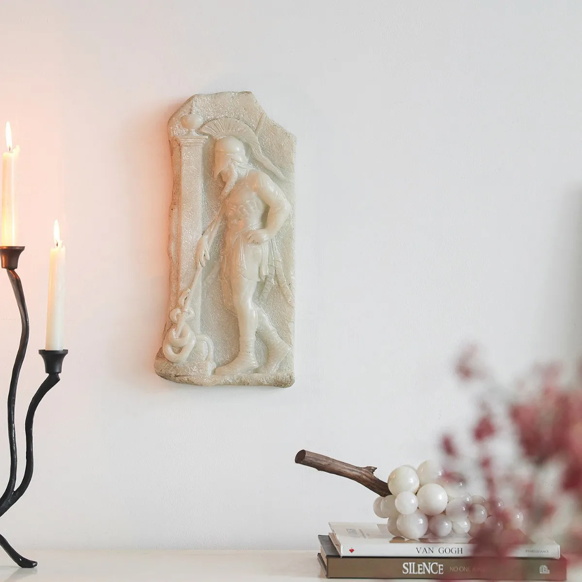 Imitation jade mythology abstract figure relief wall decoration wall sculpture model room sales office living room ornament
