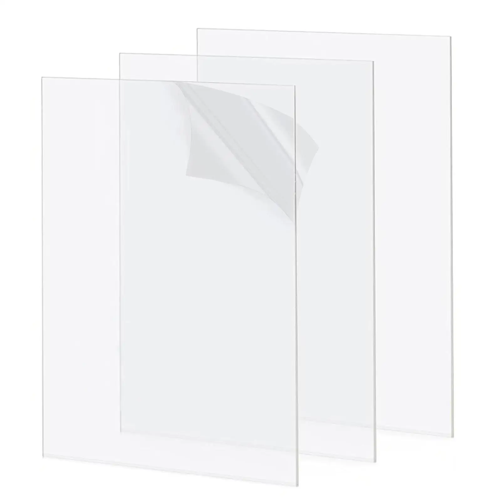 Acrylic Sheet Panel with Double Sided Protective Paper for Picture Frame A5 Acrylic Decorations Home Use