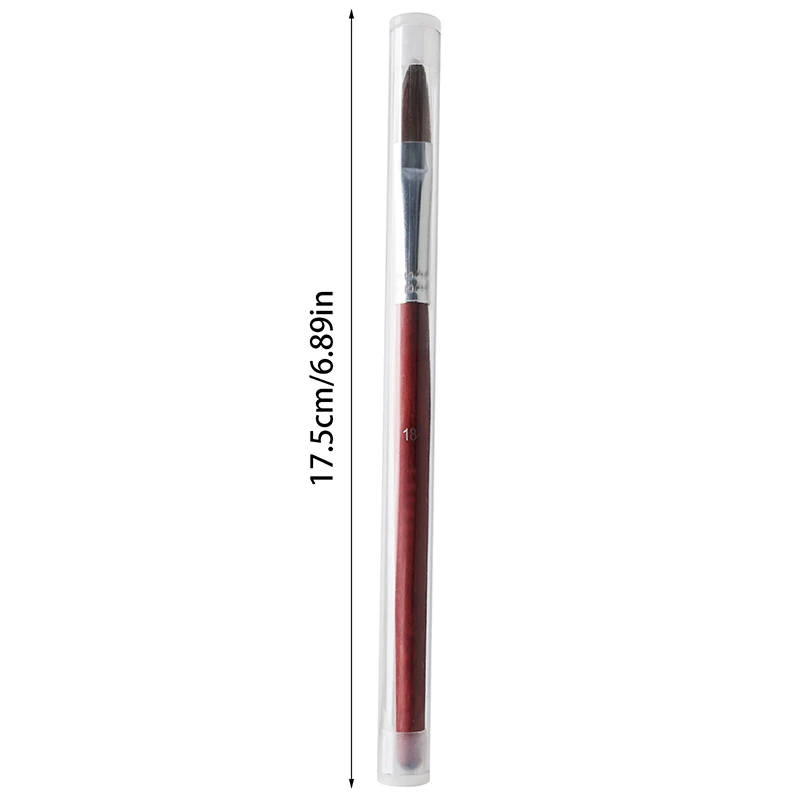 مسمار فرشاة فنية مقبض الخشب مسمار الفن المنك فرشاة جل منشئ أدوات الأظافر فرشاة مانيكير أدوات الرسم صالون الأظافر حجم 4-22