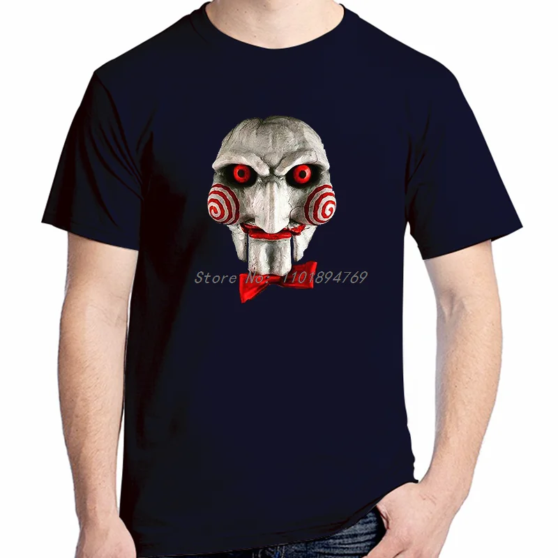 Jigsaw Saw Horror Thriller Movie Retro T Shirt Mens Cotton T-Shirt Fan Gift New Harajuku Streetwear Summer Short Sleeve T-Shirts