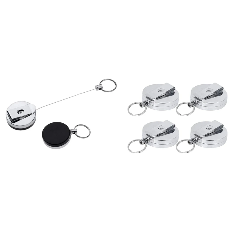 

Retractable Fishing Line Line Cutter Keychain Carabiner Reels Key Holder Chains With 60Cm Cord And Split Ring