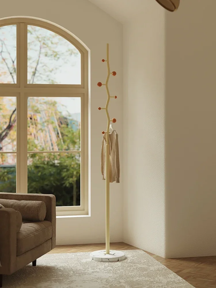 

Bedroom hanging clothes rack, floor to ceiling, household light luxury room, living room minimalist clothes rack, cream air