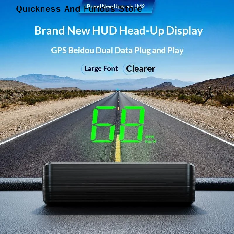 【MO】M2 HD Car Head Up Display GPS Speedometer KMH Digital HUD Windshield Projector Universal Auto Accessory
