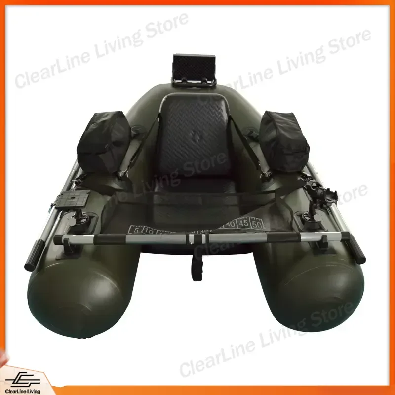 Small Fishing Boat Belly Boat Single Paddle Motor Rubber Yacht Inflatable Raft Float Tube Kayak for Lake River Sea Fishing