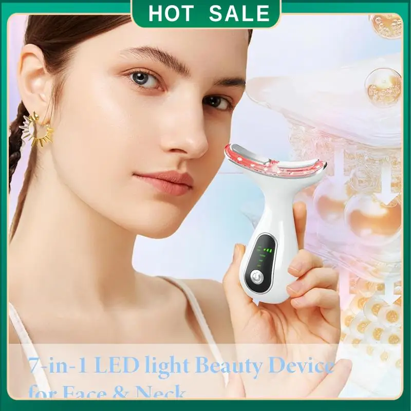 Entrega de 24 horas para el masajeador facial de 7 colores del dispositivo de estiramiento facial para cara y cuello con 113 °   F Funcionalidad de vibración y limpieza Wa