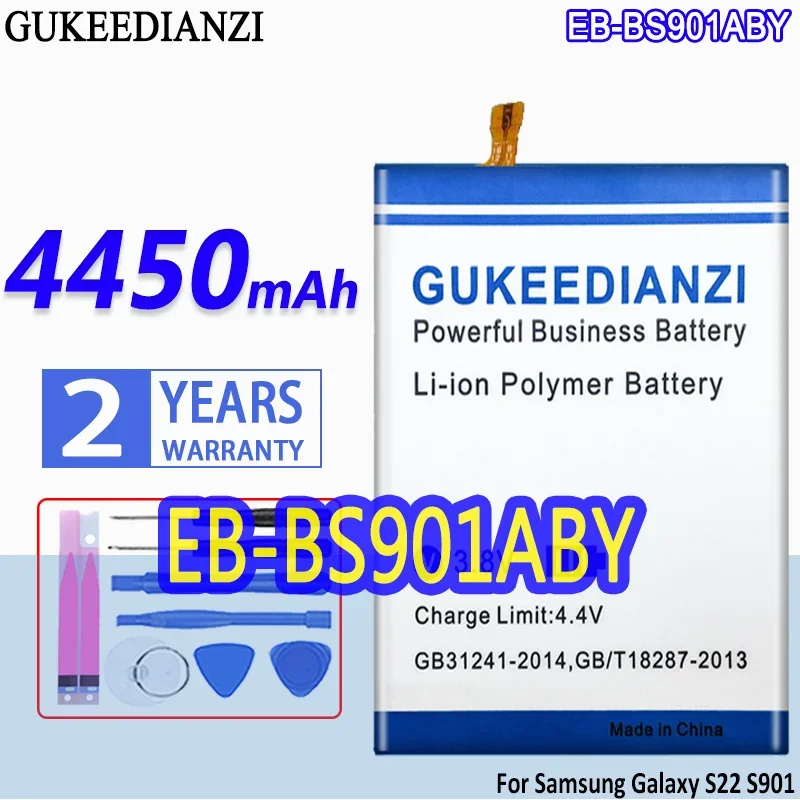 High Capacity GUKEEDIANZI Battery EB-BS901ABY EB-BS906ABY EB-BS908ABY 4450mAh/5900mAh For Samsung Galaxy S22 Plus/Ultra S22Plus