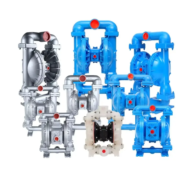 1 بوصة صغيرة غير القابل للصدأ 316L مضخة الحجاب الحاجز الهوائية مع اتصال شفة الحجاب الحاجز PTFE مضخة عالية الأداء