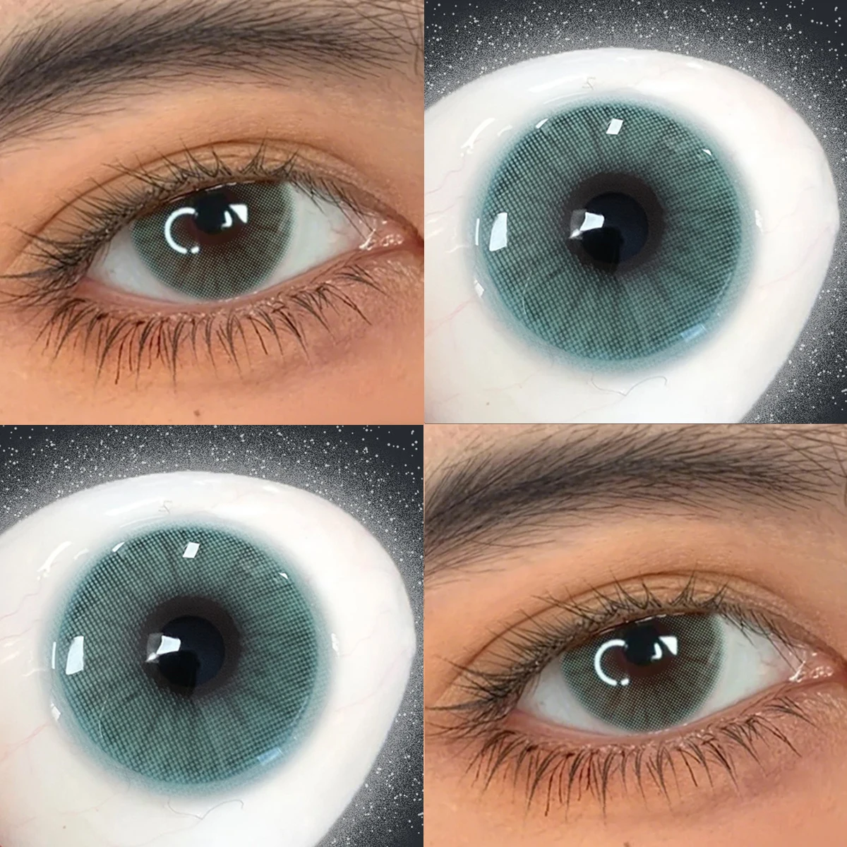 VISUASHOW Hidrocorcolor Farbige Kontaktlinsen für Halbjährlichen Gebrauch, Kleine Pupillen, Augen-Schönheits-Make-up-Linsen für Tägliche Party-Kosmetik – Detail 12