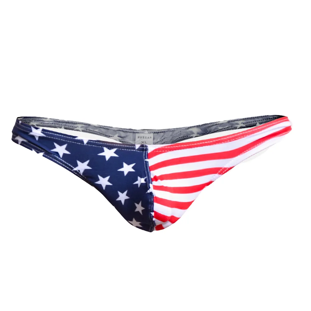 New Sexy Men Stripe Low Rise Thongs Men Sexy G-Strings & Thongs Underwear Penis U Convex Pouch Gay Lingerie Sexy Gay Wear