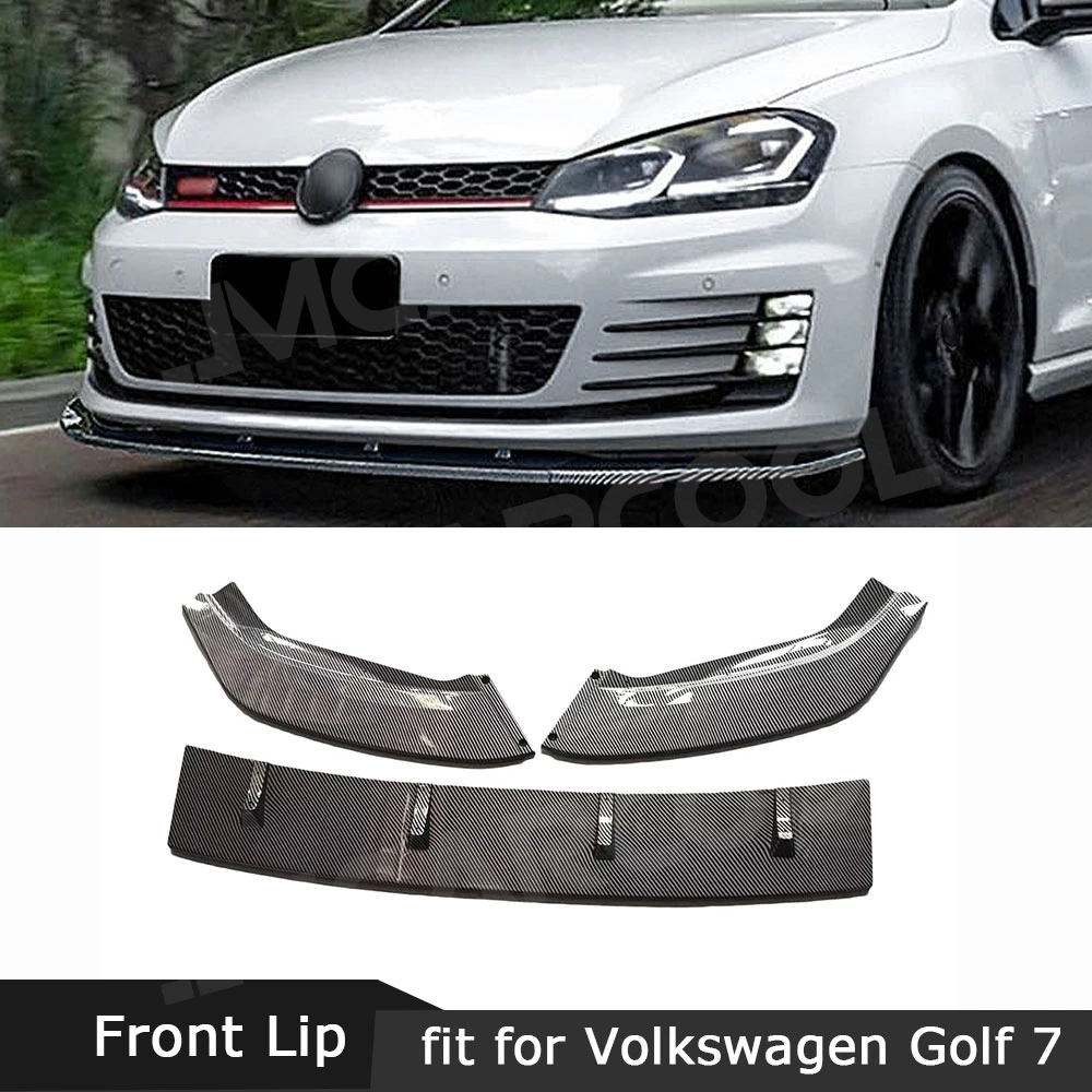 

ABS Front Bumper Lip Chin Spoiler Splitters for Volkswagen Golf 7 MK7 GTI R Rline 2013 2014 2015 2016 Bodykits Car Accessories