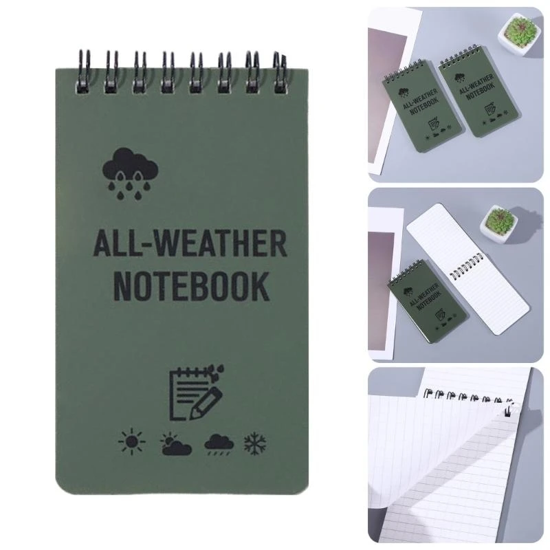 DXAB Weather Proof Notebook Washingtones Notebook Alle Wetterpapier Notebook für Büro
