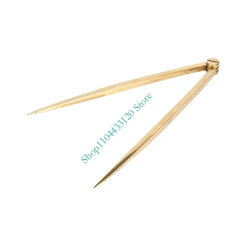 

0XXD Professional Navigation Divider Brass Drafting For Charts Precisions Measurement With Copper Alloy Construction