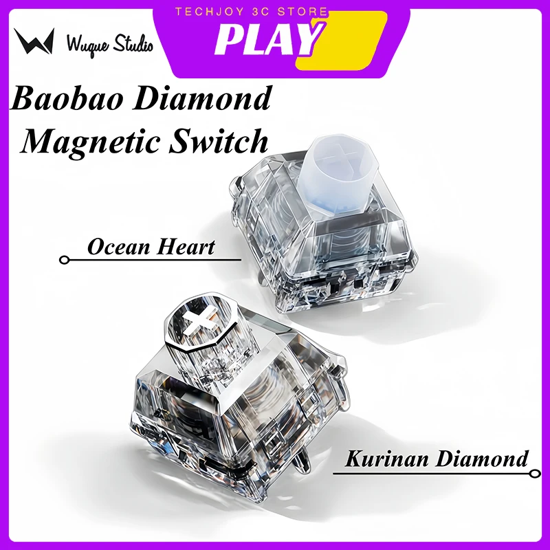 

WS Wuque Studio Babao Diamond Series Magnetic Switch Cullinan & Heart of the Ocean 35gf Linear Hall Effect Switch for Gaming Key
