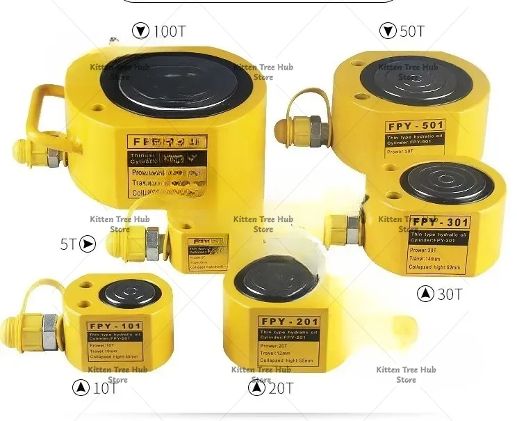 Ultra-thin Portable Hydraulic Lifting Jack Separate Hydraulic Booster Hydrocylinder 5T