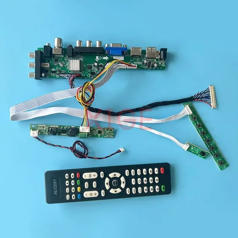 

For LTM200KT07 LTM200KT08 Controller Driver Board DVB Digital Signal LVDS 30-Pin DIY Kit USB+DHMI+VGA+AV LCD Matrix 1600*900 20"