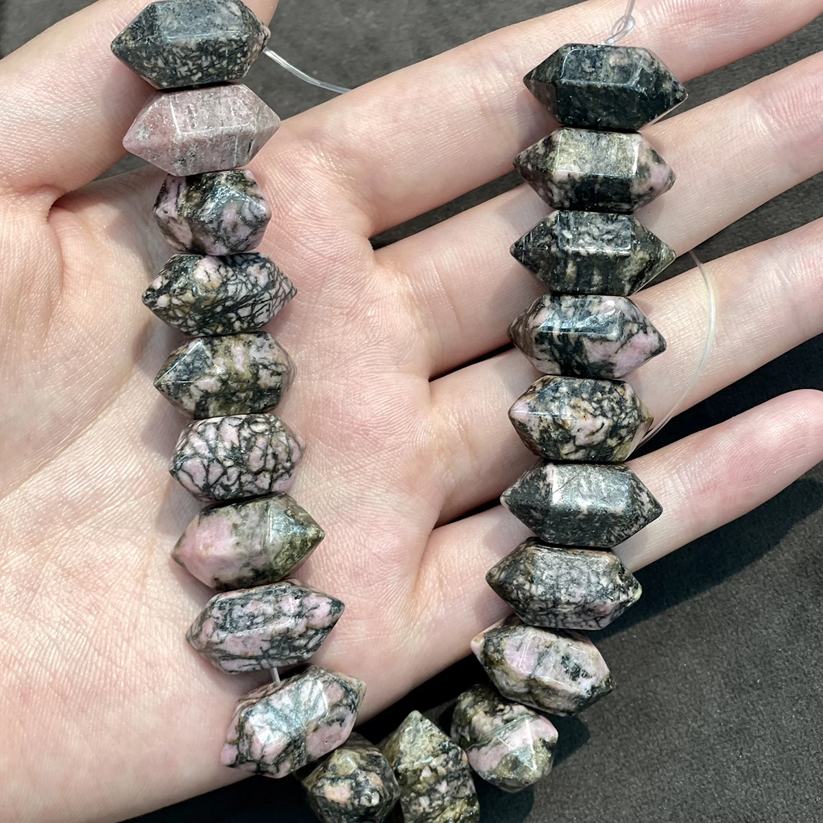 20 Stück/Strang, natürlicher Halbedelstein, Tigerauge/Amethyst, 10 x 20 mm, für die Schmuckherstellung, DIY-Halskette, Armband, Zubehör – Detail 3