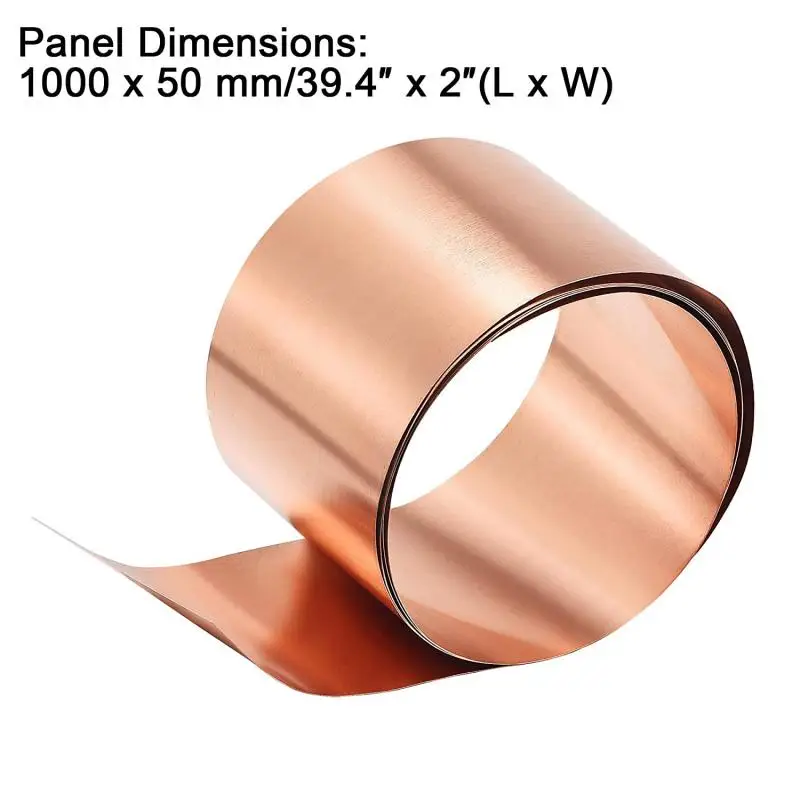 1pcs Copper Foil 0.01-1mm thick x7mm-300mm wide Copper plate roll 99.9% Pure Copper Cu Metal Sheet Foil Length:100-1000mm