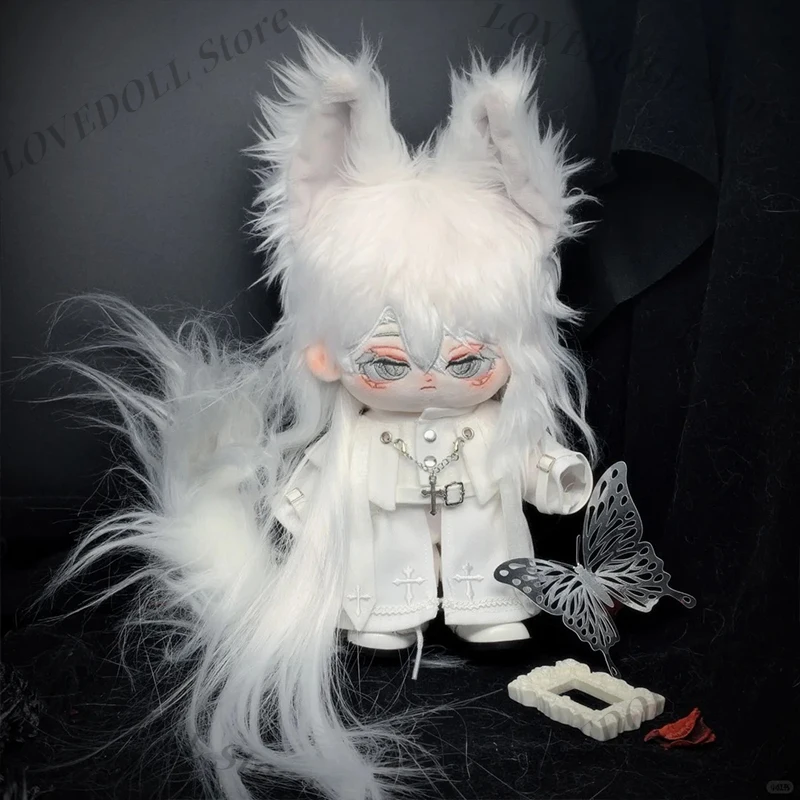 Originale bianco bello ragazzo bambole vestiti vestito mantello cappotto cintura corta per 20 cm bambola corpo abbigliamento nessun costume attributo