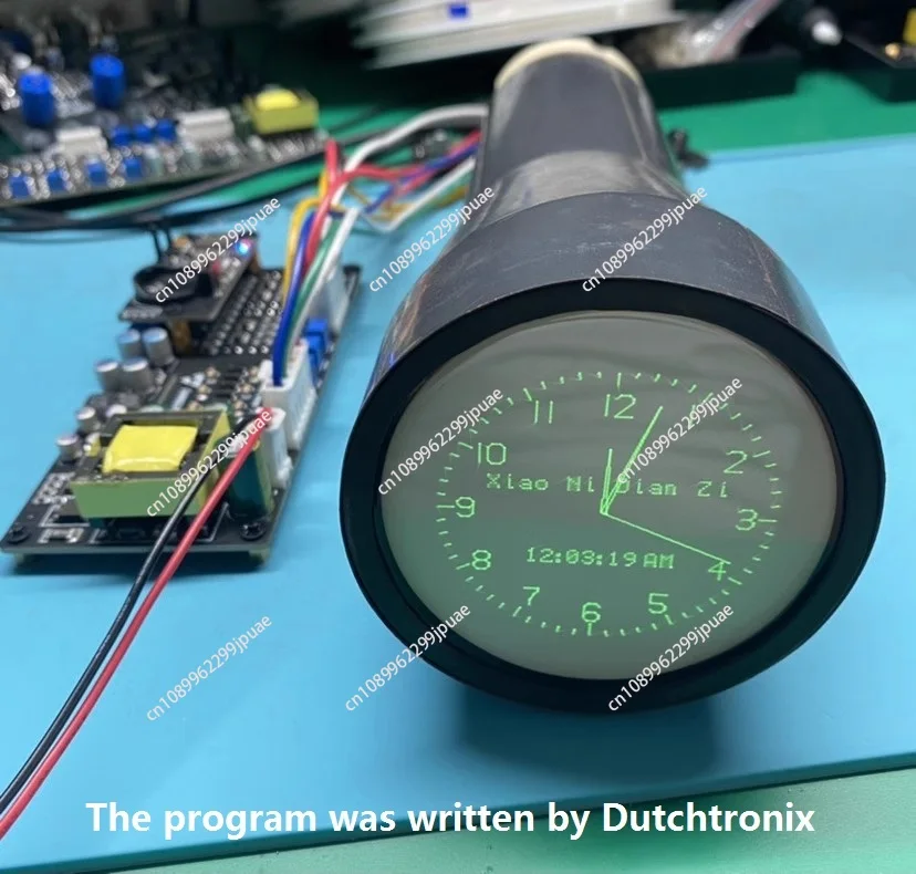 

oscilloscope tube clock controller