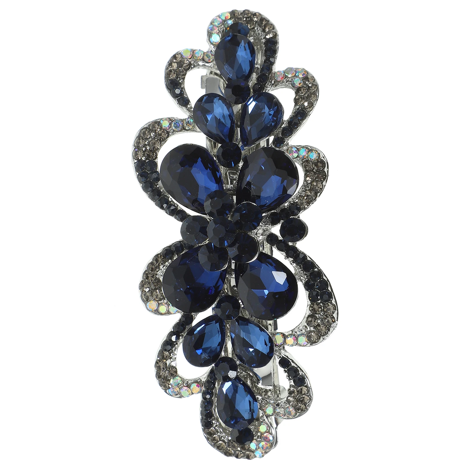 

Rhinestone Flower Hair Clips Barrettes for Women Hold Back Thick Hair Accessories Daily Party Wedding