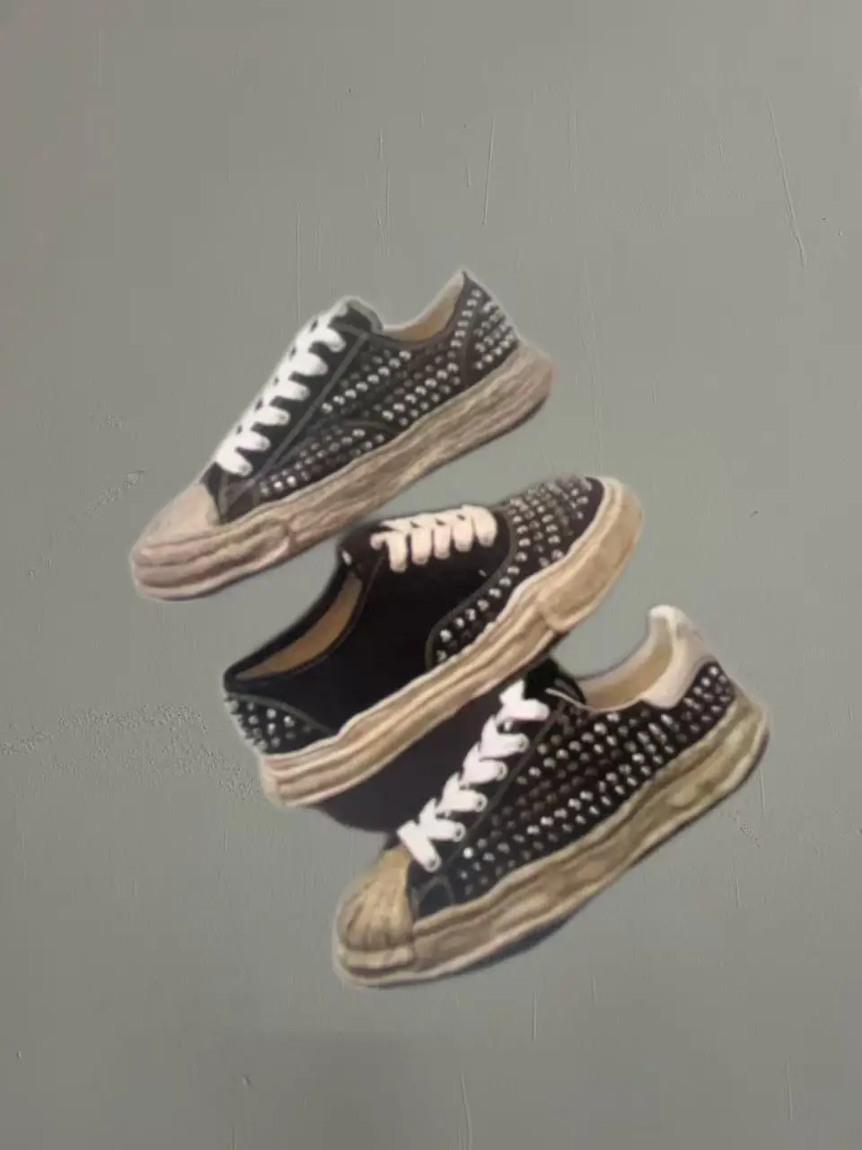 

New 2026 Small Dirty Shoe Thick Bottom Rivet Weathered Style Casual Canvas Shoes Breathable Low Top round Toe All Season