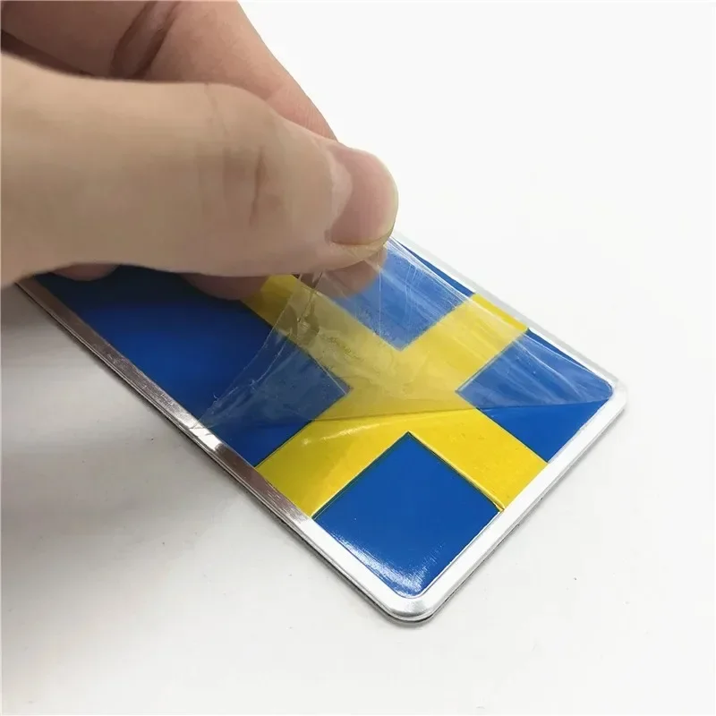 3D Aluminum Sweden National Flag Map Car Motorcycle Badge Emblem Decal Sticker For Volvo XC60 S60 S90 SAAB SCANIA Koenigsegg CCR