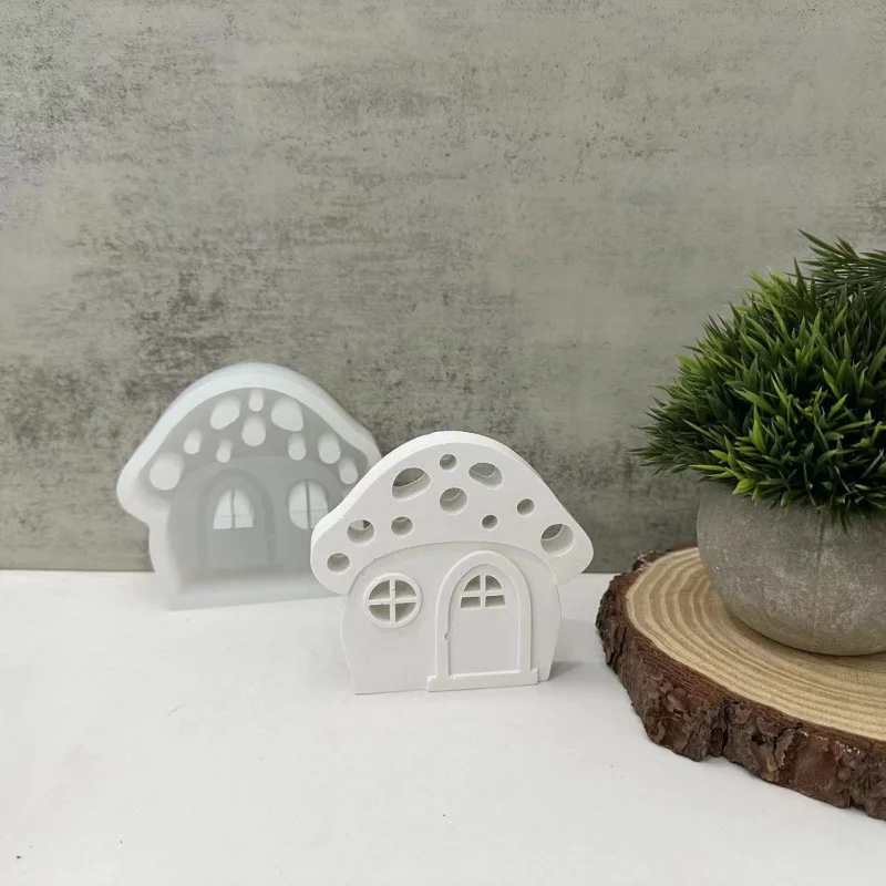 Mushroom House Silicone Mold Plaster DecorationdiyDecorative Mold