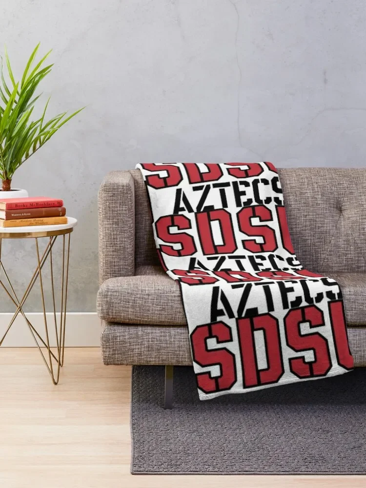 SDSU Aztecs Throw Blanket blankets ands Hairy Sofa Quilt Plush Blankets