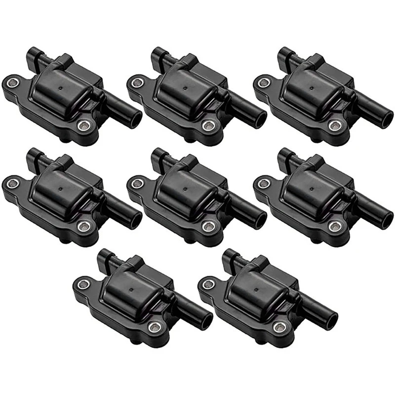 12611424 Set Of 8 Ignition Coil For Chevy Cadillac GMC Pontiac 5.3L 6.0L V8 Engine Tahoe Yukon Silverado Impala 12570616