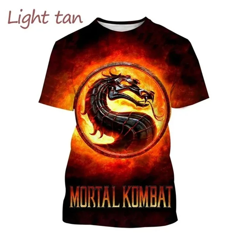 Summer Hot Selling Mortal Kombat Game 3D Print T Shirt Short Sleeve Street Style Cool Men\'s Casual T-Shirt Tees Male Streetwear