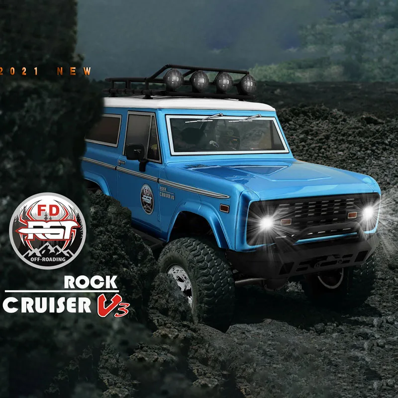 

Масштаб 1:10, имитация Ruitai Rgt Ford Bronco, мощная модель внедорожного альпинистского автомобиля с дистанционным управлением и полным приводом